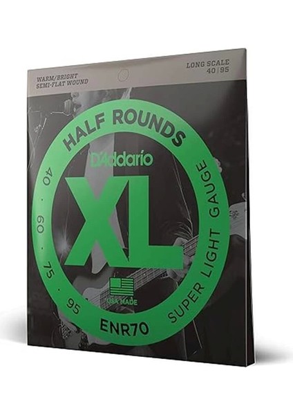 D'addario ENR70 Bass Xl Nickel Saitensatz 0,10 cm - 0,24 cm (.040 - .095 Zoll)