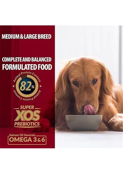 Plus Orta Büyük Irk Kuzu Yetişkin Köpek Maması 3 kg