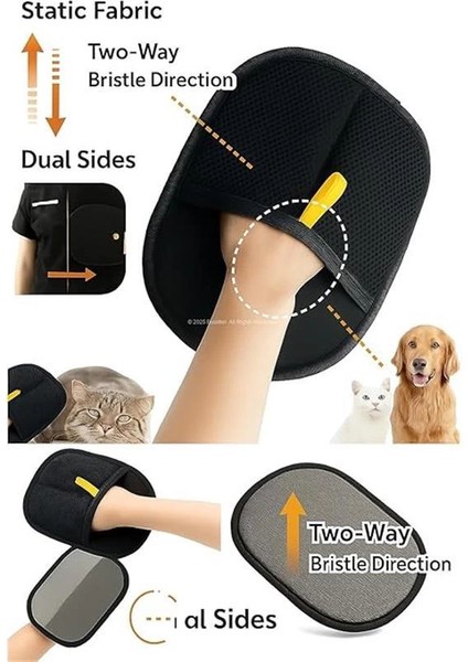 Çift Taraflı Statik Kedi Köpek Tüy Toplayıcı Eldiveni Giysi Halı Elbise Mobilya Için Statik