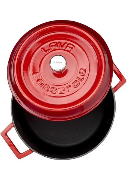 Döküm Yuvarlak Tencere, Trendy, 24 Cm, 4.49 L Hacim, Kırmızı modelleri