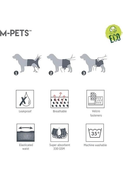 M-Pets Dişi Köpekler Için Yıkanabilir Külot (Xs) fırsatları