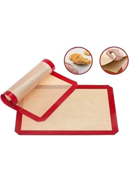 Silikon Pişirme Matı, Yıkanabilir Yanmaz Pastacılık Fırın Matı - Isıya Dayanıklı, Çok modelleri