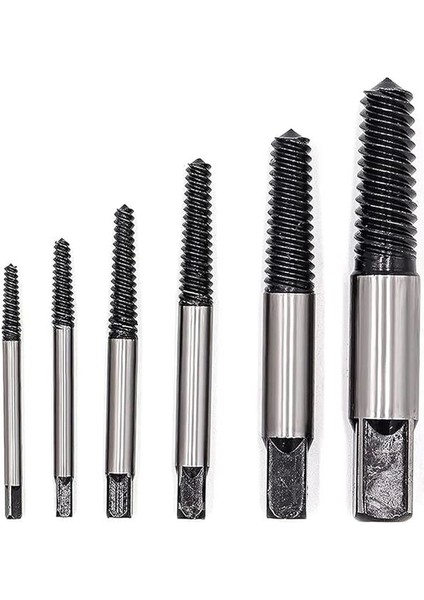 ® 6'lı Profesyonel Vida Çıkarma Seti Kırık Civata Kılavuz Çıkarıcı Hasarlı Dönmeyen Sıkışmış