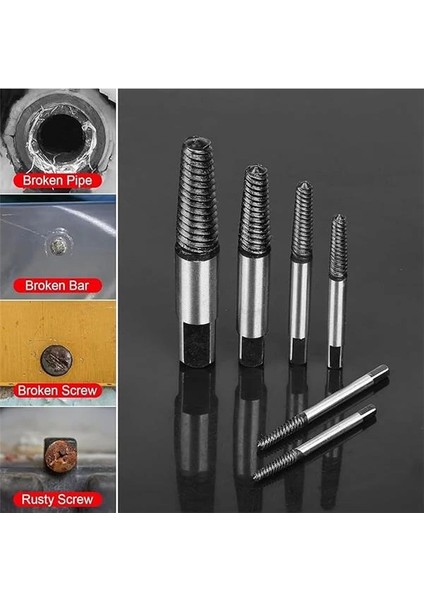 ® 6'lı Profesyonel Vida Çıkarma Seti Kırık Civata Kılavuz Çıkarıcı Hasarlı Dönmeyen Sıkışmış fiyatları