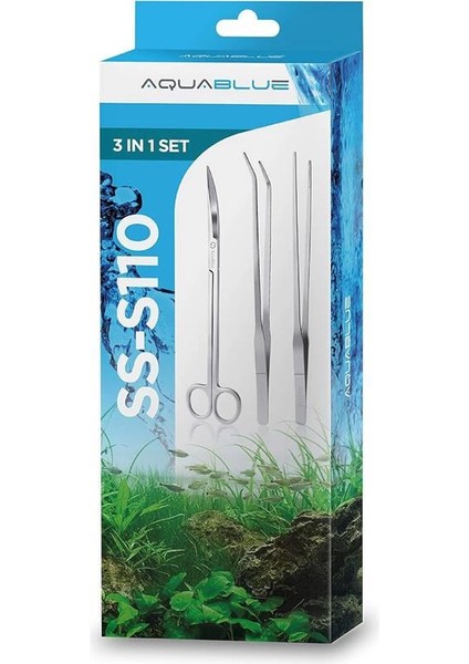 SS-S110 Bitkili Akvaryum Makas-Cımbız Bakım Seti 3 In 1