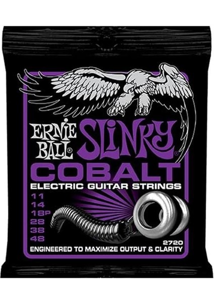 Power Slinky Kobalt Elektro Gitar Telleri, Ölçü 11-48