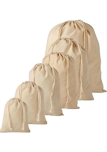 + Ip Büzgülü Ham Bez Kese, Meyve, Sebze, Bakliyat, Ekmek Kesesi, Çok Amaçlı Kese (6 Adet) indirimleri