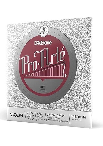 D'addario Pro-Arte Keman Ip Seti, Yara E, 4/4 Ölçekli, Orta Gerilim fırsatları