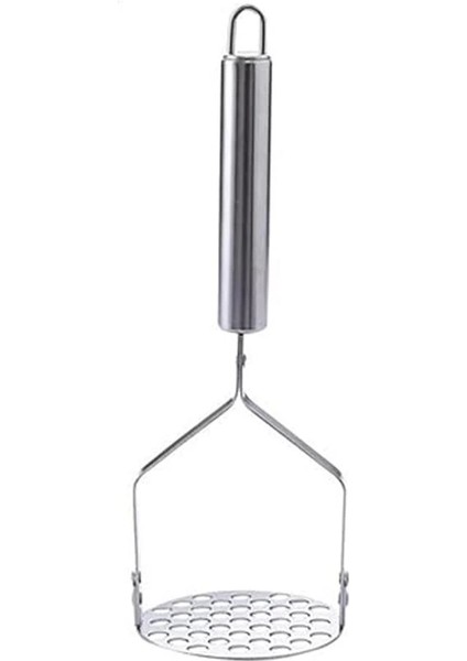 Patates Ezeceği Püre Yapıcı Lüks Paslanmaz Metal Patates Ezici 26 cm