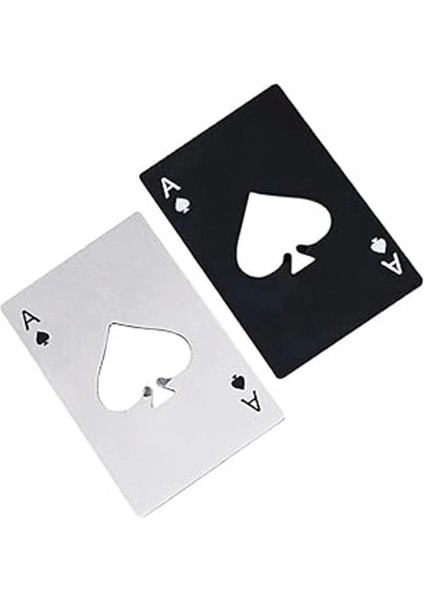 Poker Kart Maçı As'ı Paslanmaz Çelik Şişe Açacağı Gümüş