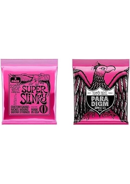 Ernie Ball Super Slinky 3-Pack ve Paradigm Super