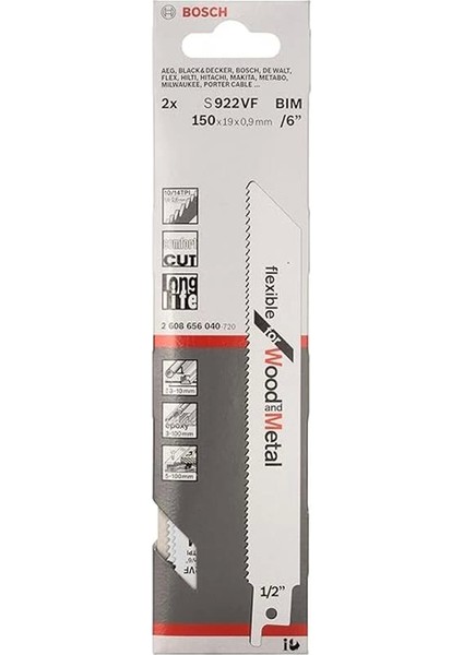 Professional Accessories - Flexible Serisi Ahşap ve Metal Için Panter Testere Bıçağı S 922 Vf fiyatları