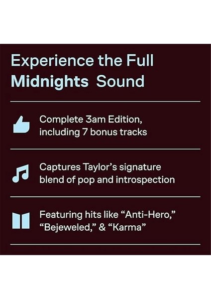 Taylor Swift - Midnights (3AM Edition): Piano/vocal/guitar Songbook fırsatları