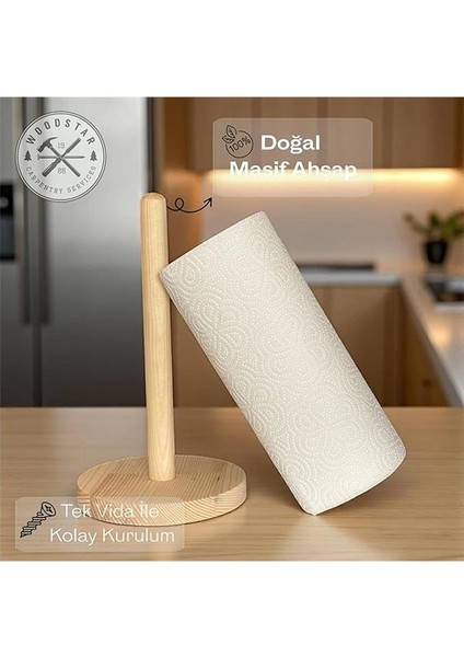 Peçetelik ve Kağıt Havluluk – Doğal Masif Ahşap Napkin Holder ve Paper Towel Dispenser – Mutfak fiyatları