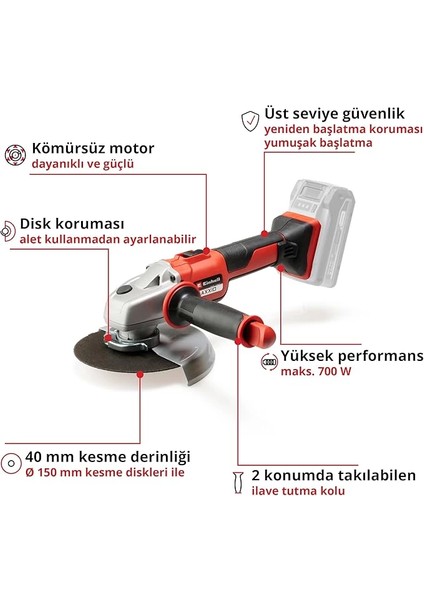 Axxıo 18/150 - Solo, Akülü Avuç Taşlama modelleri