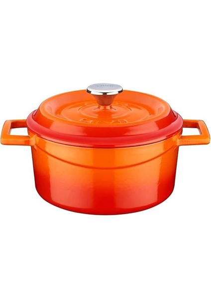 Döküm Yuvarlak Tencere, Trendy, 16CM, Turuncu fiyatları