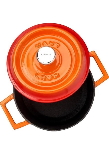 Döküm Yuvarlak Tencere, Trendy, 16CM, Turuncu modelleri