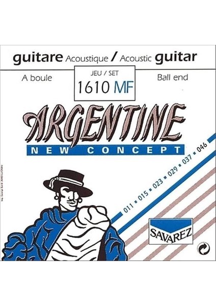 1610MF Akustik Gitar Teli Arjantin - Set, Küreli Işık fiyatları