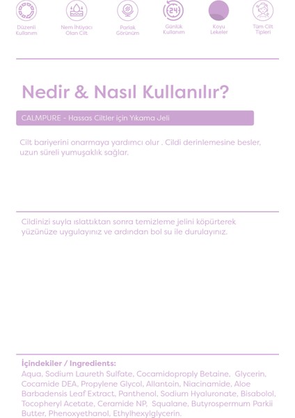 Dermobliss Calmpure Hassas Ciltler Için Yıkama Jeli 500 ml modelleri