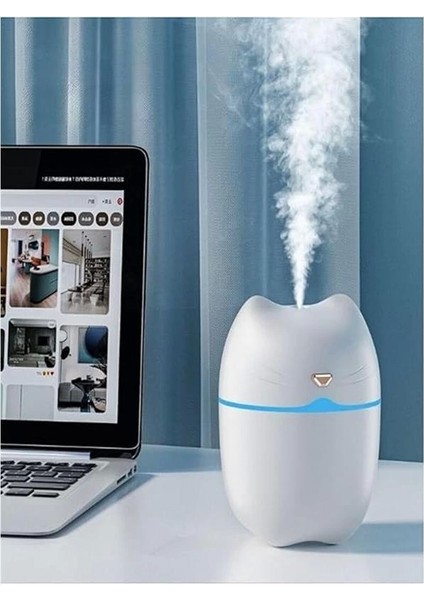 Kedi Şekilli Hava Nemlendirici Taşınabilir Buhar Makinesi Aroma Difüzörü H2O TP-1005