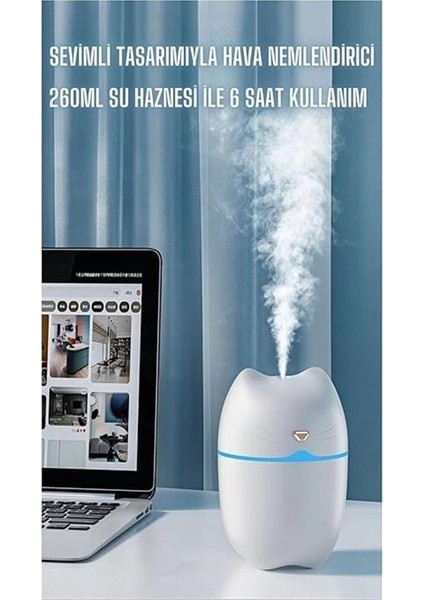 Kedi Şekilli Hava Nemlendirici Taşınabilir Buhar Makinesi Aroma Difüzörü H2O TP-1005 fiyatları