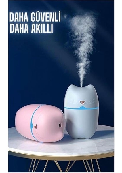 Kedi Şekilli Hava Nemlendirici Taşınabilir Buhar Makinesi Aroma Difüzörü H2O TP-1005 fırsatları