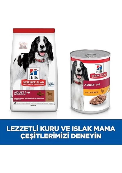 Science Plan Yetişkin Orta Irk Kuzulu ve Pirinçli Köpek Maması 12 + 2 kg