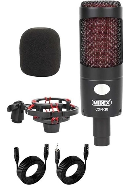 Cxn-30 Paket-6 Stüdyo Ses Kartlı Condenser Mikrofon Ses Yalıtım Paneli Ayaklı Stand Seti modelleri