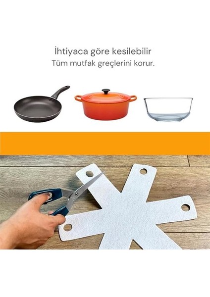 Beylini 12 Adet Tencere Tava Koruyucu Düzenleyici Çizilme Önleyici Set (Beyaz) fırsatları