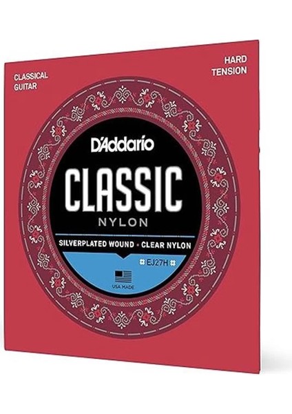 D'addario EJ27H Klasik Gitar Tel Seti (4/4), Silverplated Wound, C indirimleri