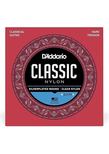 D'addario EJ27H Klasik Gitar Tel Seti (4/4), Silverplated Wound, C