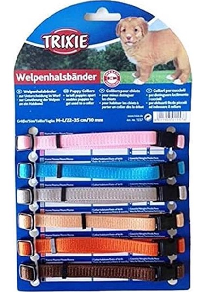Yavru Köpek Tasması M-L 22-35CM / Çeşitli Renklerde 6 Adet