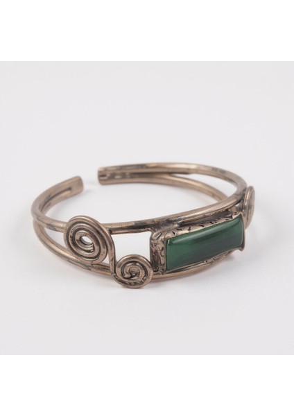 Yeşil Akik Doğal Taşlı Saf Bakır Otantik Bilezik fiyatları