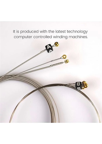 Strings Coated Seri Elektro Gitar Teli – Uzun Ömürlü, Parlak Ton, Yüksek Dayanıklılık (10-52 indirimleri