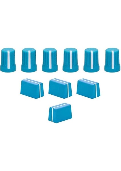 Chroma Caps Lite Pack (Blue) | Chroma Caps Lite Paketi: 6x Super Knobs, 3x Fader Pro
