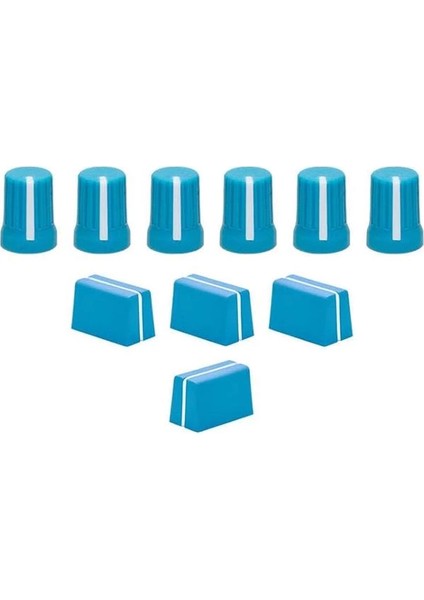 Chroma Caps Lite Pack (Blue) | Chroma Caps Lite Paketi: 6x Super Knobs, 3x Fader Pro