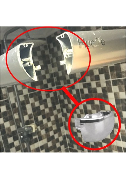 Ayrıntıshop Duşakabin Köşe Plastik Takozu Lüx Seri 2 Adet