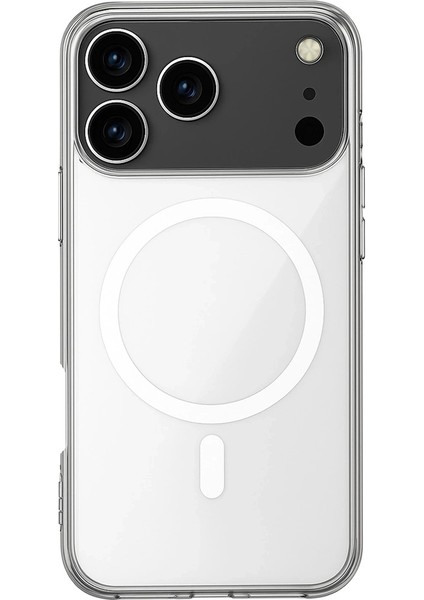iPhone 17 Pro Max Kılıf Magsafe Özellikli Şeffaf Silikon Kapak