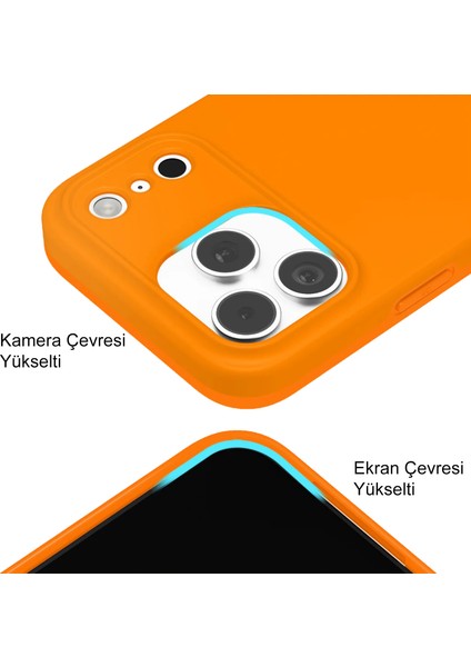 Caseworld Apple iPhone 17 Pro ile Uyumlu Kapak Içi Kadife Lüx Lansman Silikon Kılıf - Siyah indirimleri