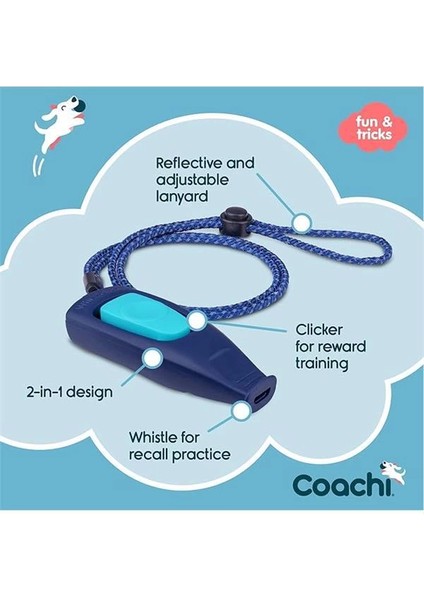 Coachi Whizzclick, 2'si 1 Arada Kombine Klik ve Düdük, Geri Çağırma ve Tıklama modelleri