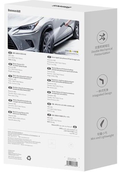 Gf3 Oto Yıkama Püskürtme Hortum Başlığı ve Bahçe Sulama Hortum Başlığı