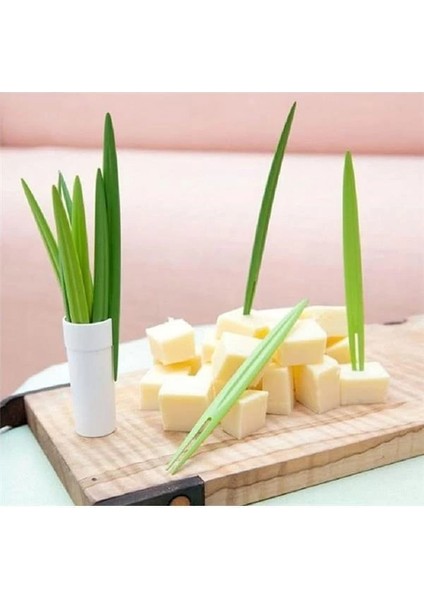 Busstier Yaprak Şeklinde Kokteyl Çubuğu, 10'lu Set, Gıda Güvenli Plastik, Çift Uçlu Pratik Tasarım