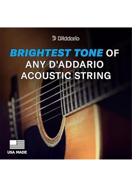 D'addario EJ10 Akustik Gitar Tel Seti, 80/20 Bronze, Extra Light