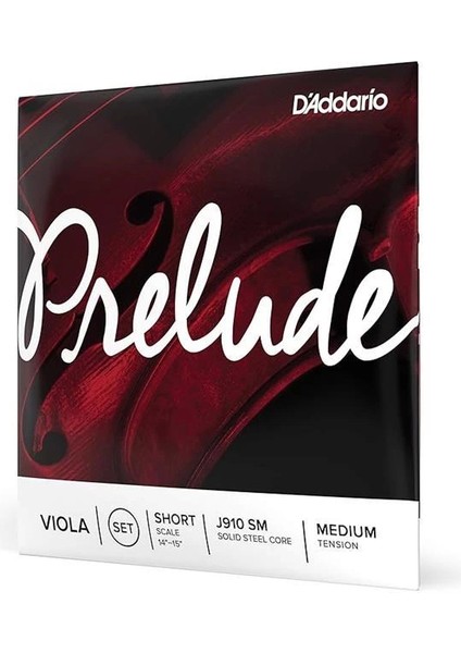 D'addario J910-SM Prelude Viola Tel Seti Karbon Fiber Çelik/nikel Kısa Orta