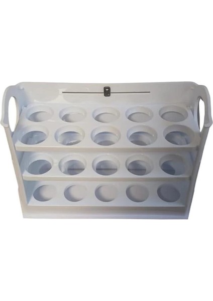 3 Katlı Yumurtalık Buzdolabı Organizeri Saklama Kabı 30 Bölmeli Raflı Yumurta Kutusu Düzenleyici (1