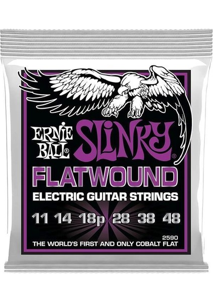 Power Slinky Flatwound Elektro Gitar Telleri 11-48 Ayar (P02590)