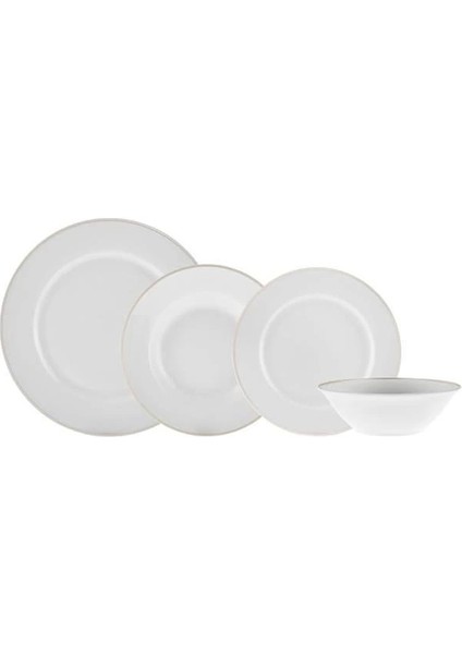 Rebeca Porselen 24 Parça 6 Kişilik Yemek Takımı Gold