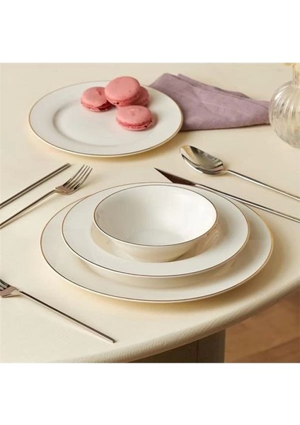 Rebeca Porselen 24 Parça 6 Kişilik Yemek Takımı Gold modelleri