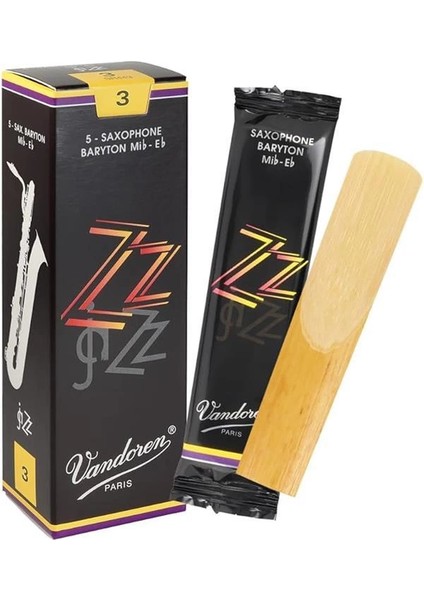 SR443 Bari Sax Zz Reeds Strength 3; 5'li Kutu, Siyah