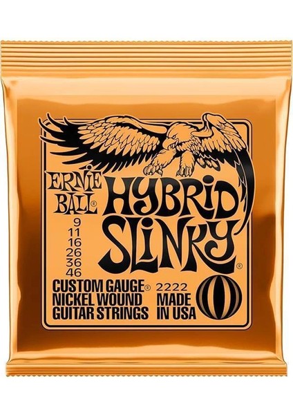 Hybrid Slinky Nickel Wound Electric Guitar Strings - 9-46 Gauge